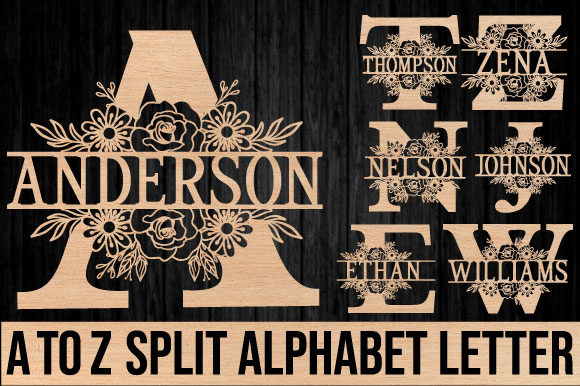 Alphabet Monogram Letter Laser Cut for Wall Decor