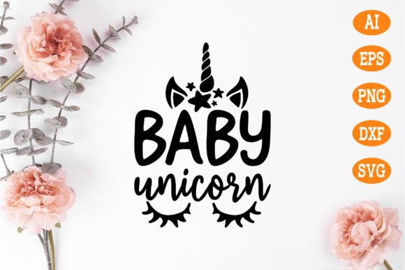 Baby Unicorn Svg Graphics for Crafts and Branding
