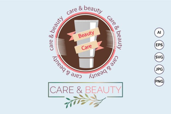 Beauty and Care Cream Lotion Tube Logo Graphics for Logos