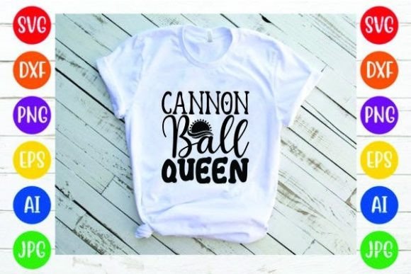 Cannon Ball Queen Design: Premium Graphics for Print Templates