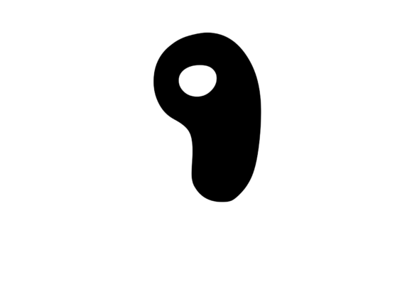 Casual Bubble Mono Letter 9 Graphics for Crafts