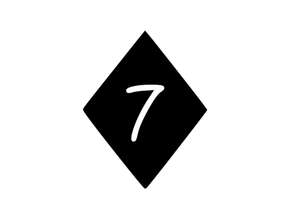 Diamond Shape with Playful Mono 7 Graphics for Crafts and Blogs