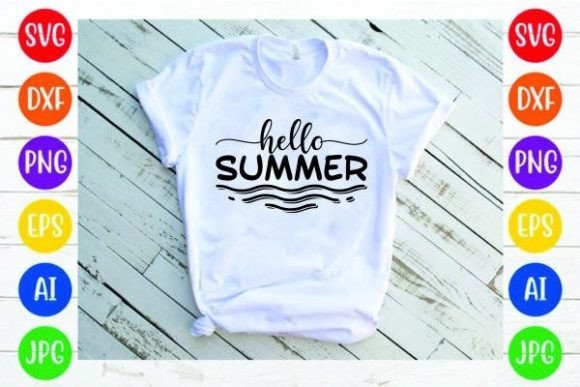Hello Summer Design: Graphics for Print Templates and Local Brands