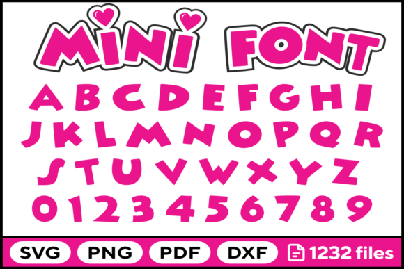 Mouse Font Svg Png Pdf Dxf Alphabet for Crafts and Graphics