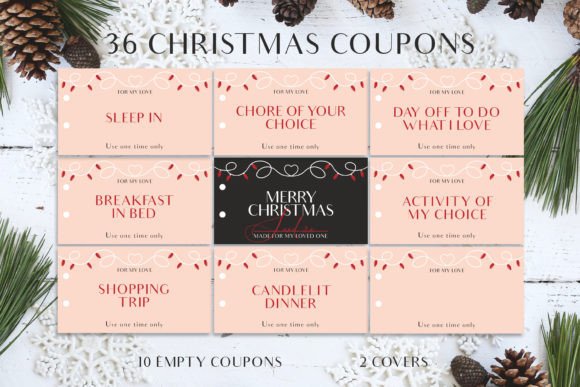 Printable Christmas Coupon Book for Her: Graphics & Illustrations Review