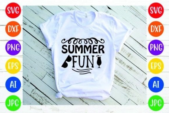 Summer Fun Design Graphics for Print Templates