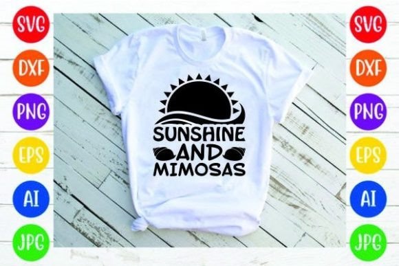 Sunshine and Mimosas Design: Graphics for Print Templates