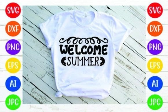 Welcome Summer Design: Premium Graphics for Print Templates